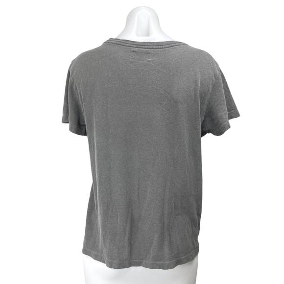 Zadig & Voltaire Alys Rock n Roll Strass Black Studded Rhinestone T-Shirt Top M - Picture 2 of 5